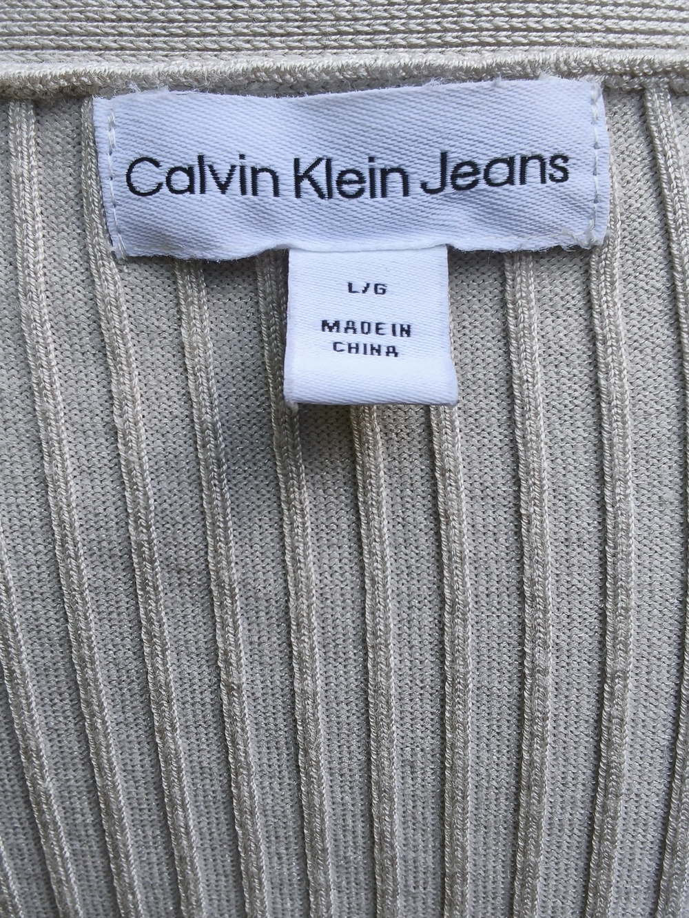 Calvin Klein Jeans Ribbed Sleeveless Longline Duster - Picture 4 of 5